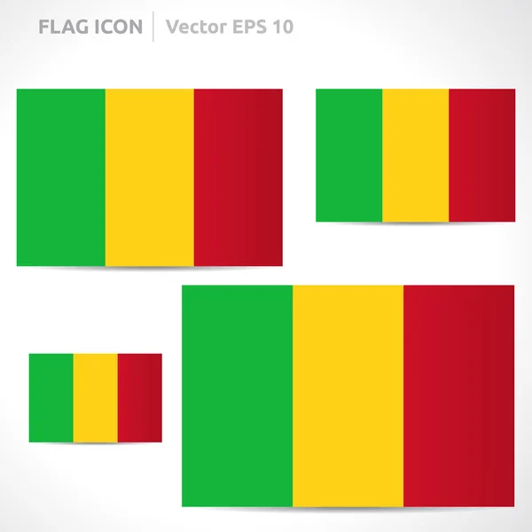 Mali flag template — Stock Vector