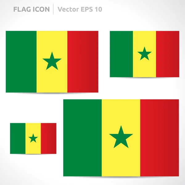 Senegal flag template — Stock Vector
