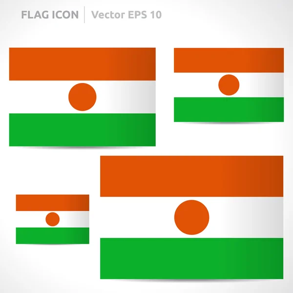 Niger flag template — Stock Vector