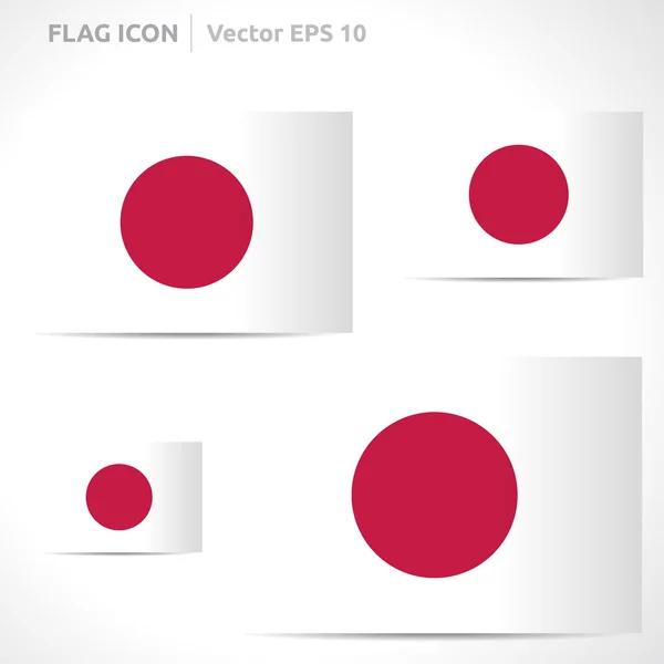 Japan vlag sjabloon — Stockvector