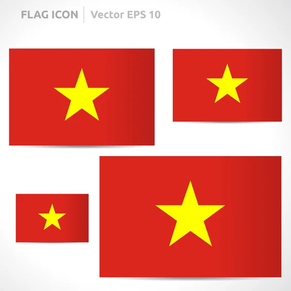 Plantilla de bandera de Vietnam — Vector de stock