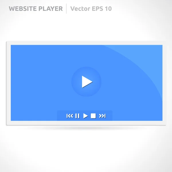 Website player de vídeo — Vetor de Stock