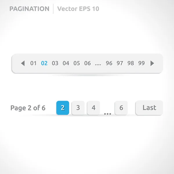 Barras de paginación — Archivo Imágenes Vectoriales