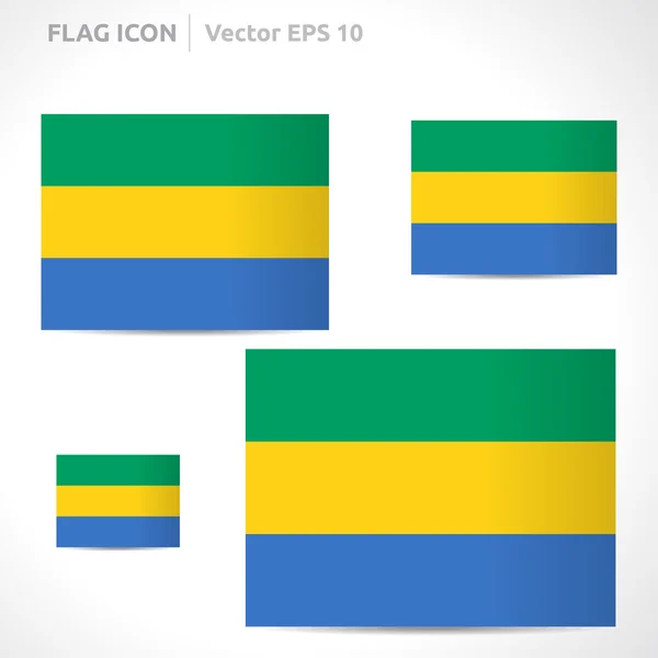 Gabons flagga mall — Stock vektor