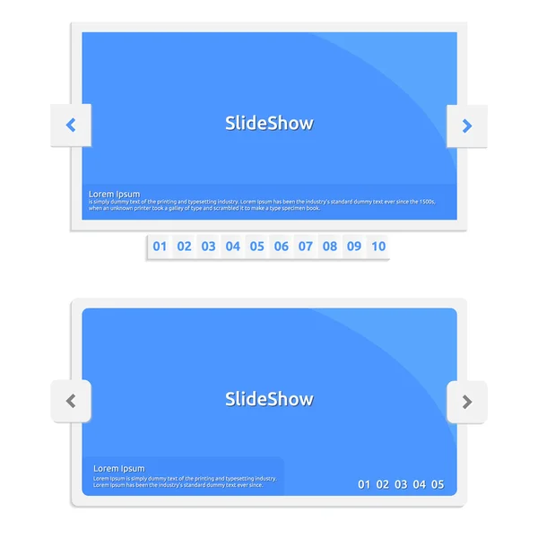 Website Slideshow template — Stock Vector