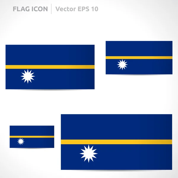 瑙鲁旗帜模板 — 图库矢量图片