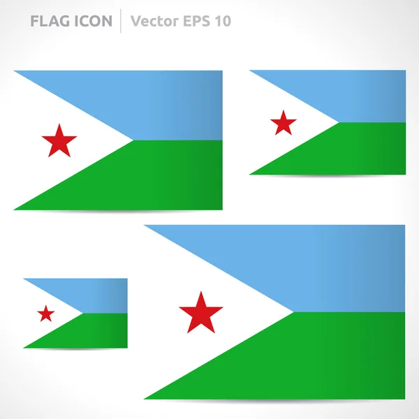 Djibouti flag template — Stock Vector