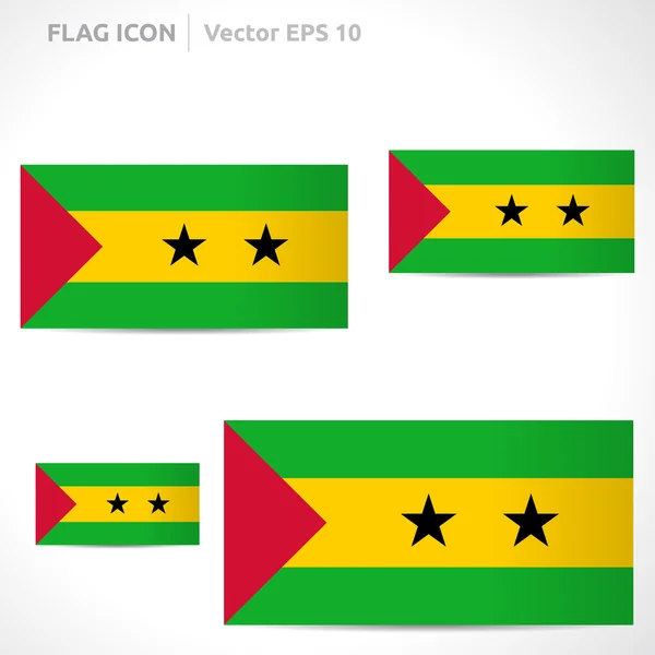 Sao Tome and Principe flag template — Stock Vector