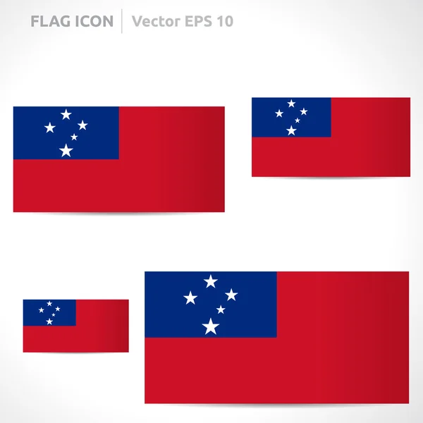 Samoa flag template — Stock Vector