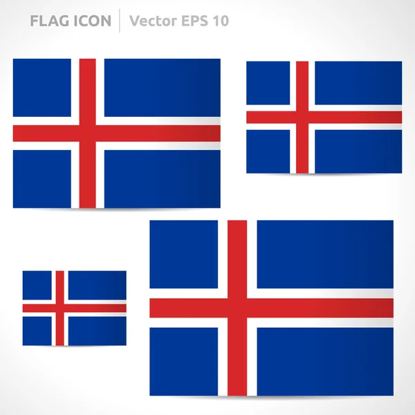 Islands flagga mall — Stock vektor