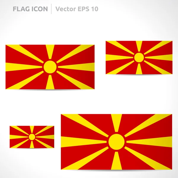 Makedonya bayrak şablonu — Stok Vektör