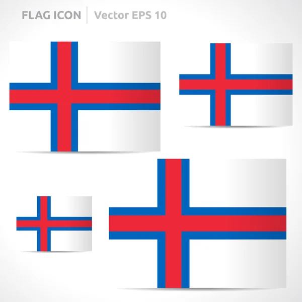 Faroe Islands flag template — Stock Vector