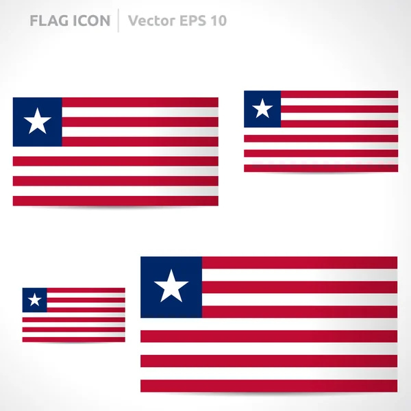 Liberia flag template — Stock Vector