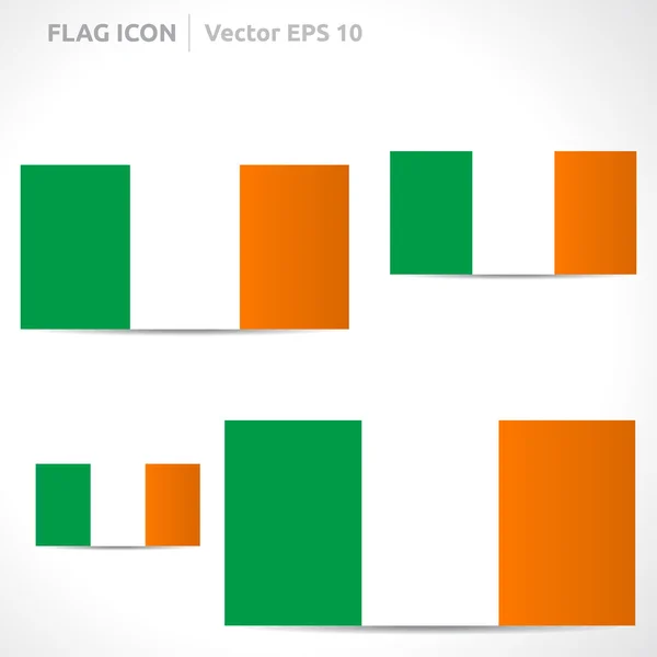 Irland flagga mall — Stock vektor