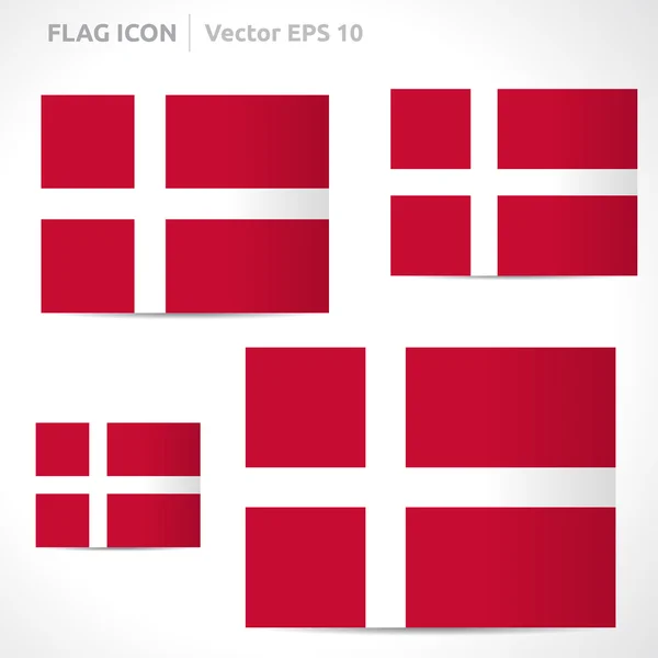 Danimarca modello di bandiera — Vettoriale Stock