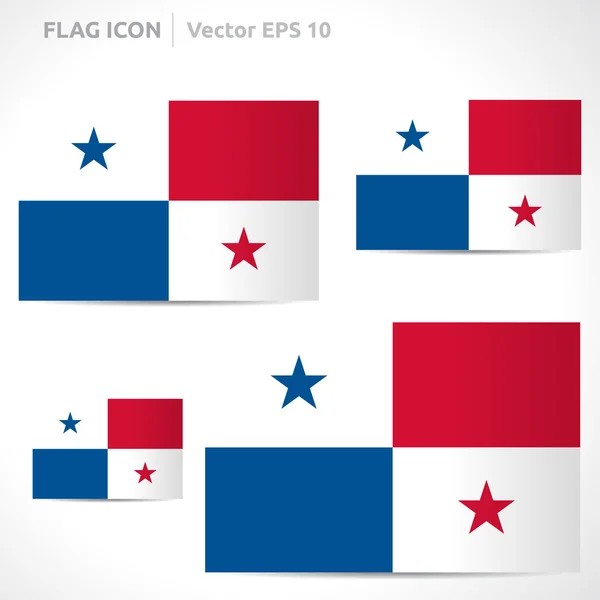 Plantilla bandera de Panamá — Vector de stock