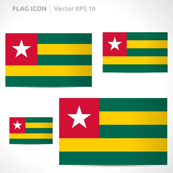 Togo flag template — Stock Vector