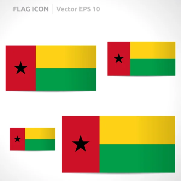 Guinea-Bissau flag template — Stock Vector