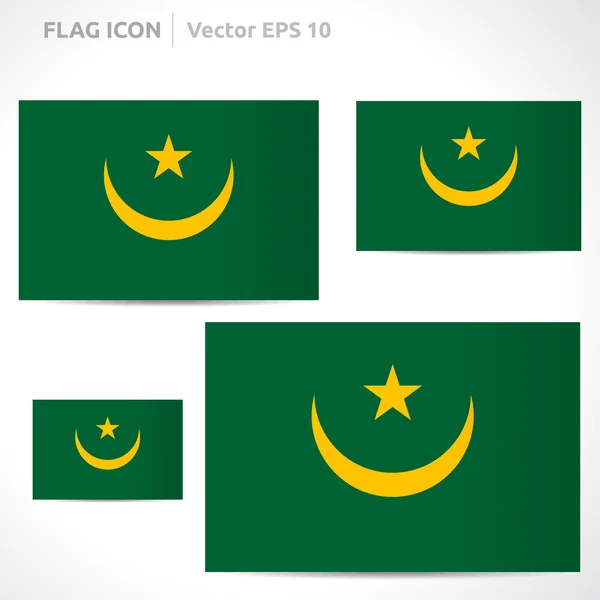 Mauritania flag template — Stock Vector