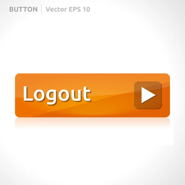 Logout button template — Stock Vector