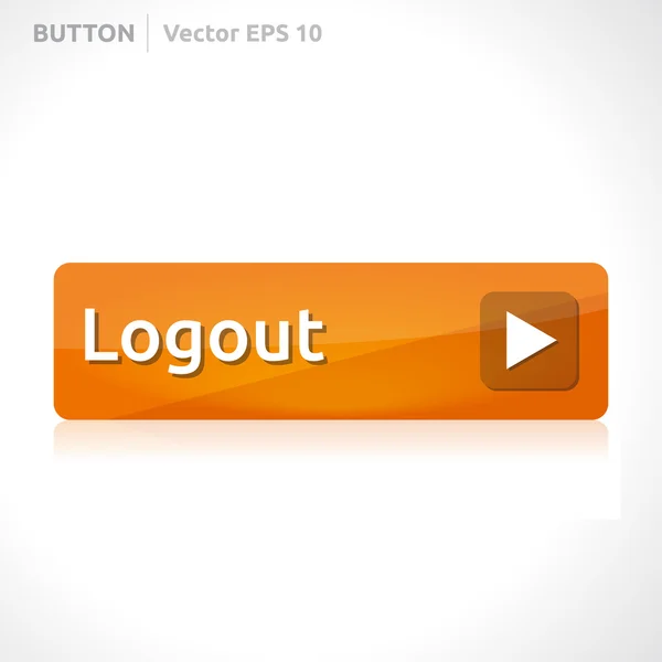 Modelo de botão de logout — Vetor de Stock