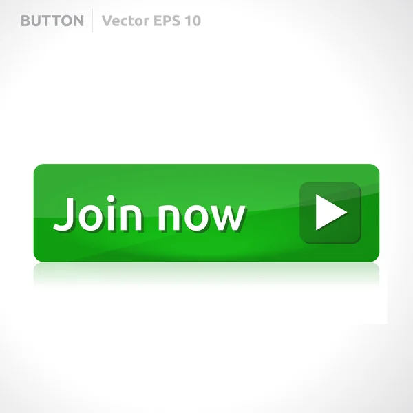 Únete ahora plantilla de botón — Vector de stock