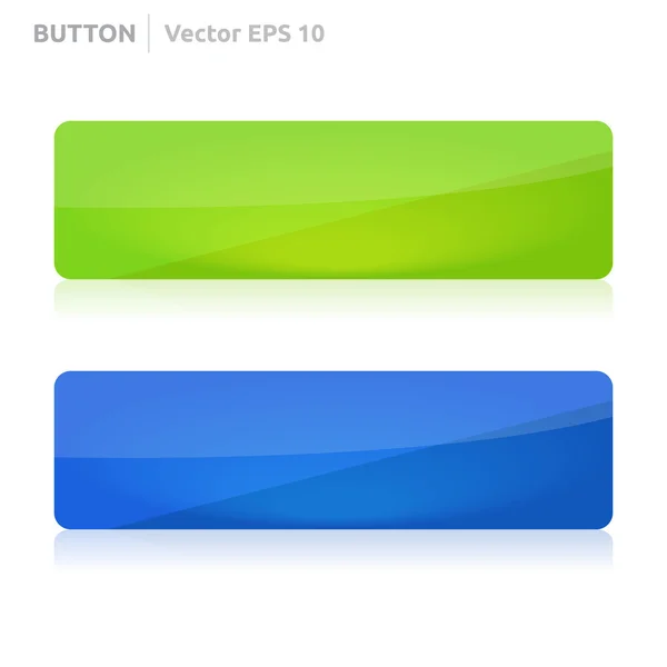 Modèle de bouton web vert et bleu — Image vectorielle