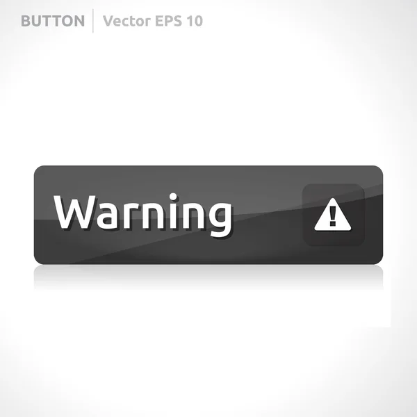 Modèle de bouton d'avertissement — Image vectorielle