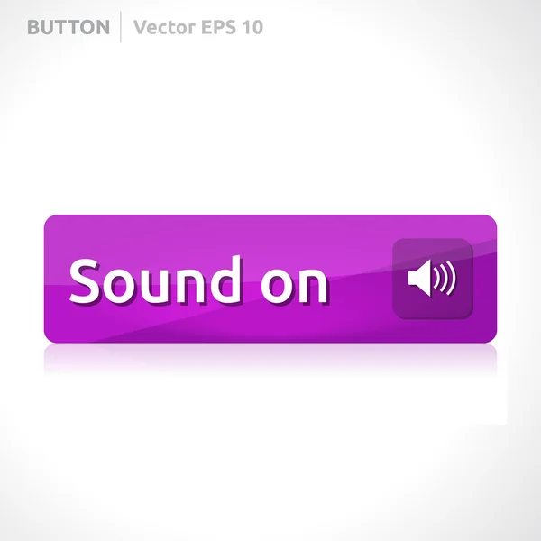 Sound on button template — Stock Vector