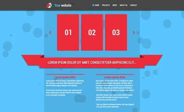 Modello di sito web — Vettoriale Stock