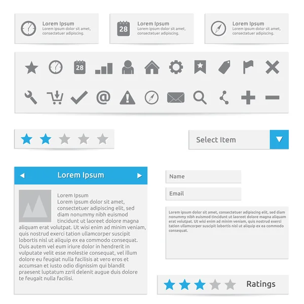 Elementos do site — Vetor de Stock