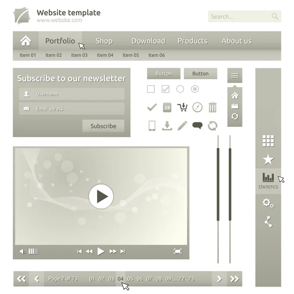 Website-elementen — Stockvector