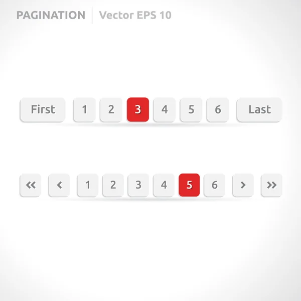 Barras de paginación — Archivo Imágenes Vectoriales