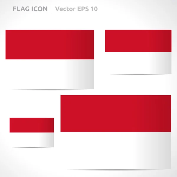 Szablon flagi Indonezji Grafika Wektorowa