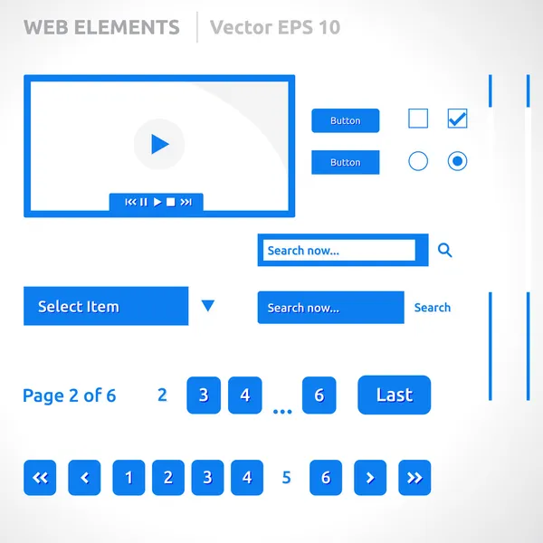 Elementy szablonu witryny sieci Web Wektory Stockowe bez tantiem