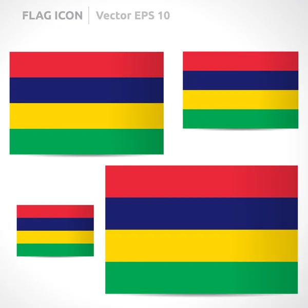 Modello di bandiera di Mauritius Vettoriali Stock Royalty Free