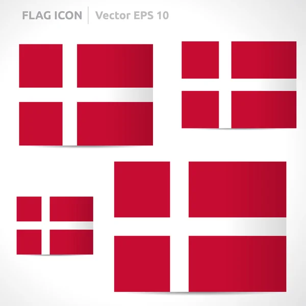 Denemarken vlag sjabloon Stockvector