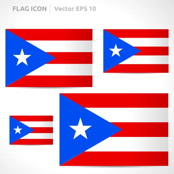 Modello di bandiera di Porto Rico Grafiche Vettoriali