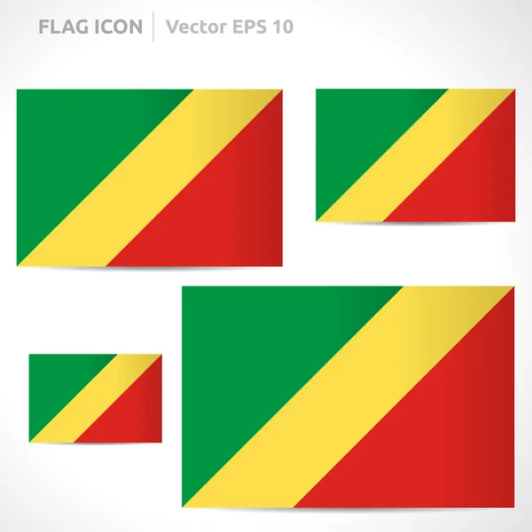 Modelo de bandera de la República del Congo Vector de stock