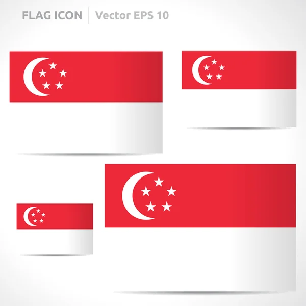 Modelo de bandeira de Singapura Ilustração De Stock