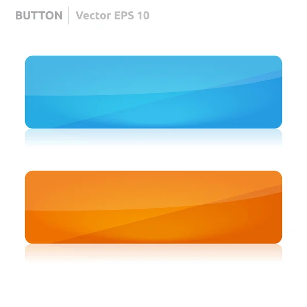 Botão modelo web azul e laranja Vetor De Stock