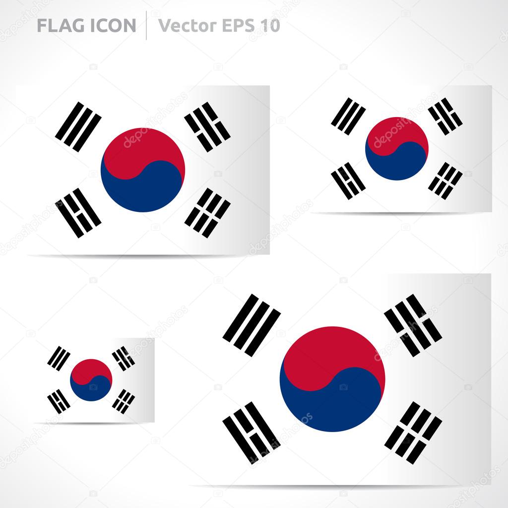 South Korea flag template