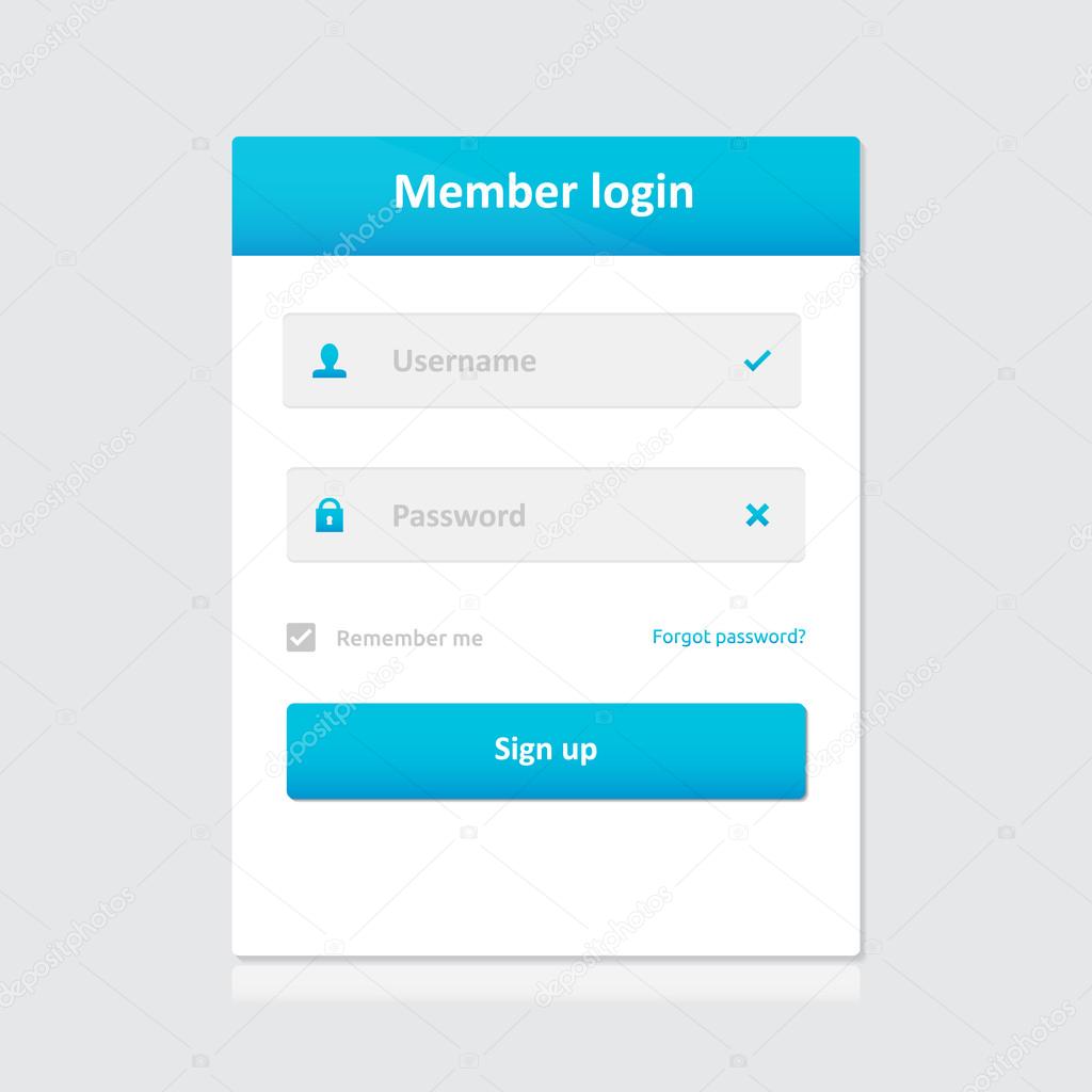 depositphotos_49777135 stock illustration member login template