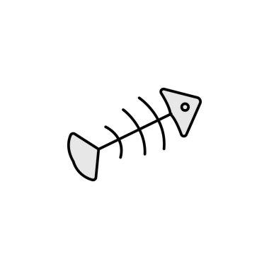 Balık kılıcı çizgisi çizimi renkli ikon. İşaretler ve semboller ağ, logo, mobil uygulama, UI, UX renkli simge için kullanılabilir