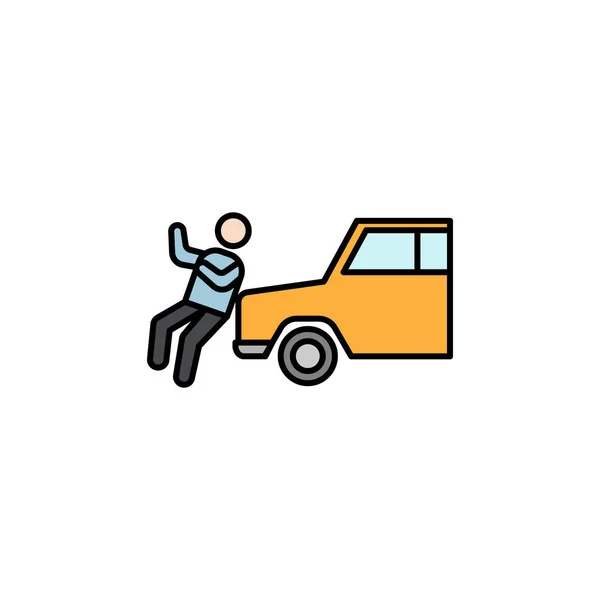 车祸线插图彩色图标 标志和符号可用于Web Logo Mobile App Ux彩色图标 — 图库矢量图片
