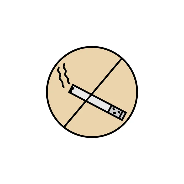 Cigarette Line Illustration Colored Icon Signs Symbols Can Used Web — Stock Vector