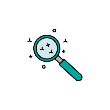 Araştırma, yakınlaştırma çizgisi renkli simge. İşaretler ve semboller beyaz arkaplanda ağ, logo, mobil uygulama, UI, UX için kullanılabilir