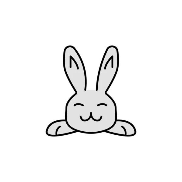 Påsk Kanin Däggdjur Kaninlinjefärgad Ikon Tecken Och Symboler Kan Användas — Stock vektor