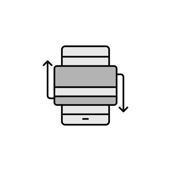 Móvil Tarjeta Icono Línea Pago Elementos Ilustración Financiera Icono Icono — Archivo Imágenes Vectoriales