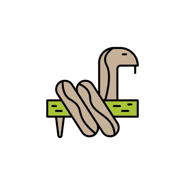 Línea Serpiente Icono Elemento Selva Para Concepto Móvil Ilustración Aplicaciones — Vector de stock